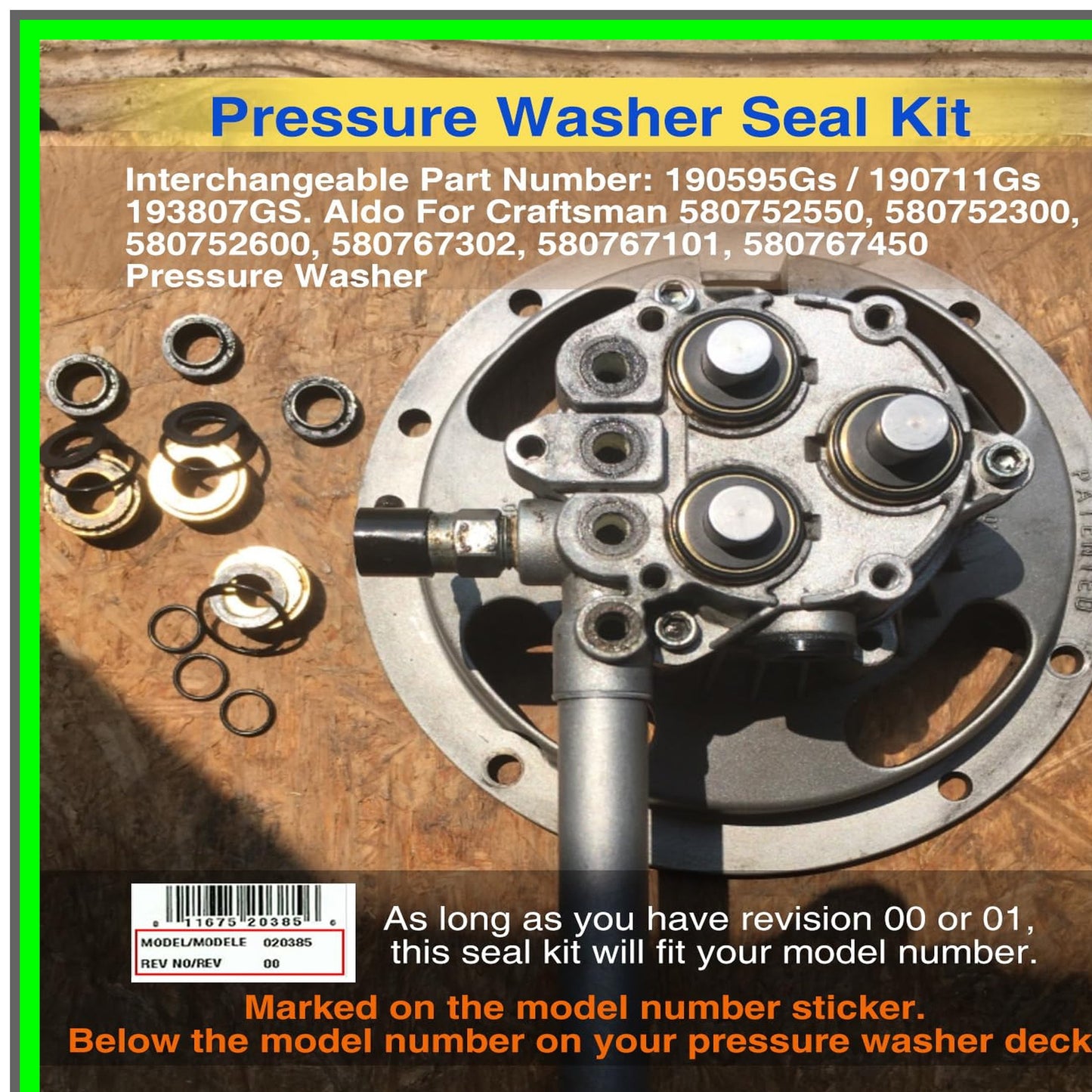 Complete Pressure Washer Seal Kit for Briggs Stratton 190595GS 190711GS