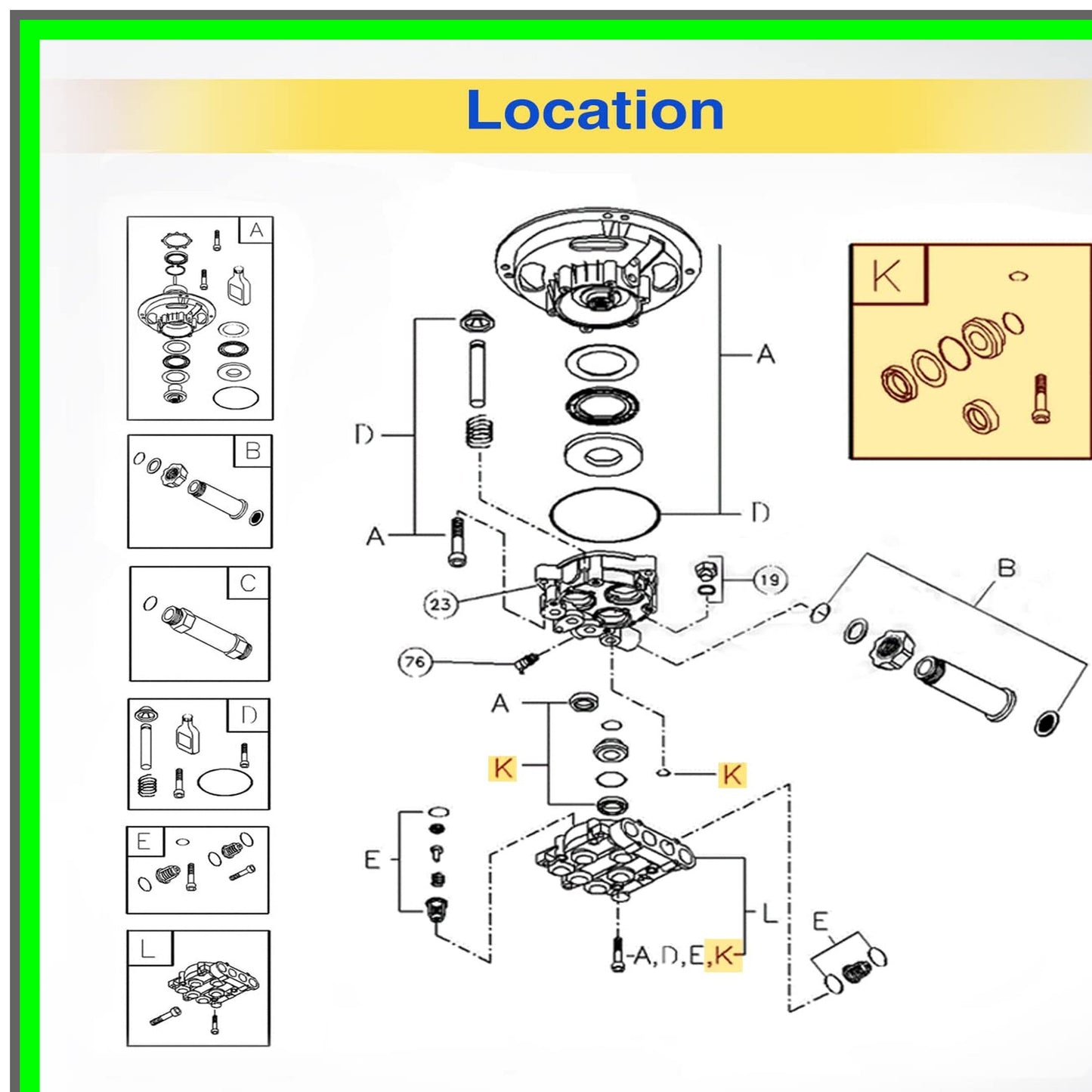 Complete Pressure Washer Seal Kit for Briggs Stratton 190595GS 190711GS