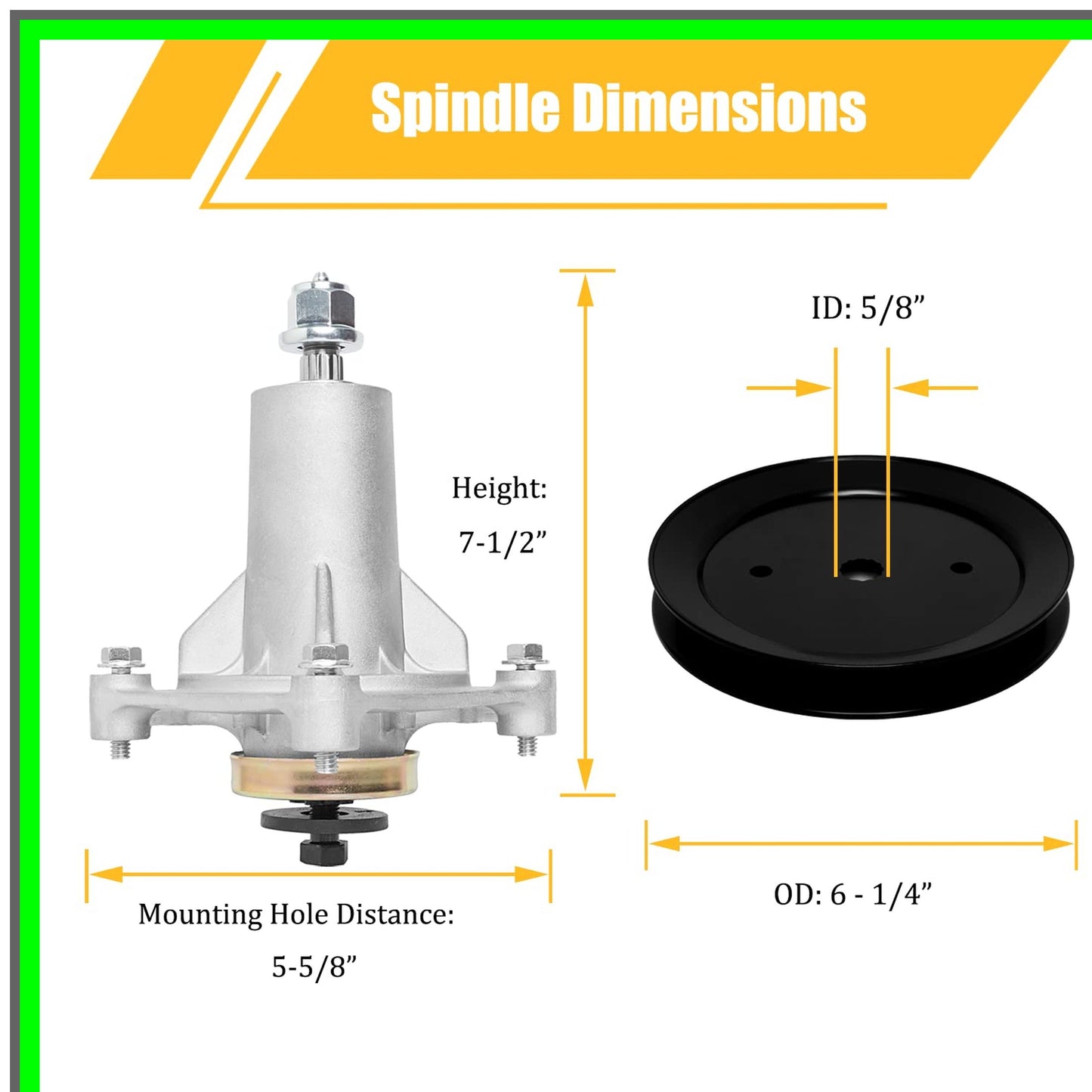 Mower Deck Spindle Assembly and Pulley Replacement for 46" 54" Models