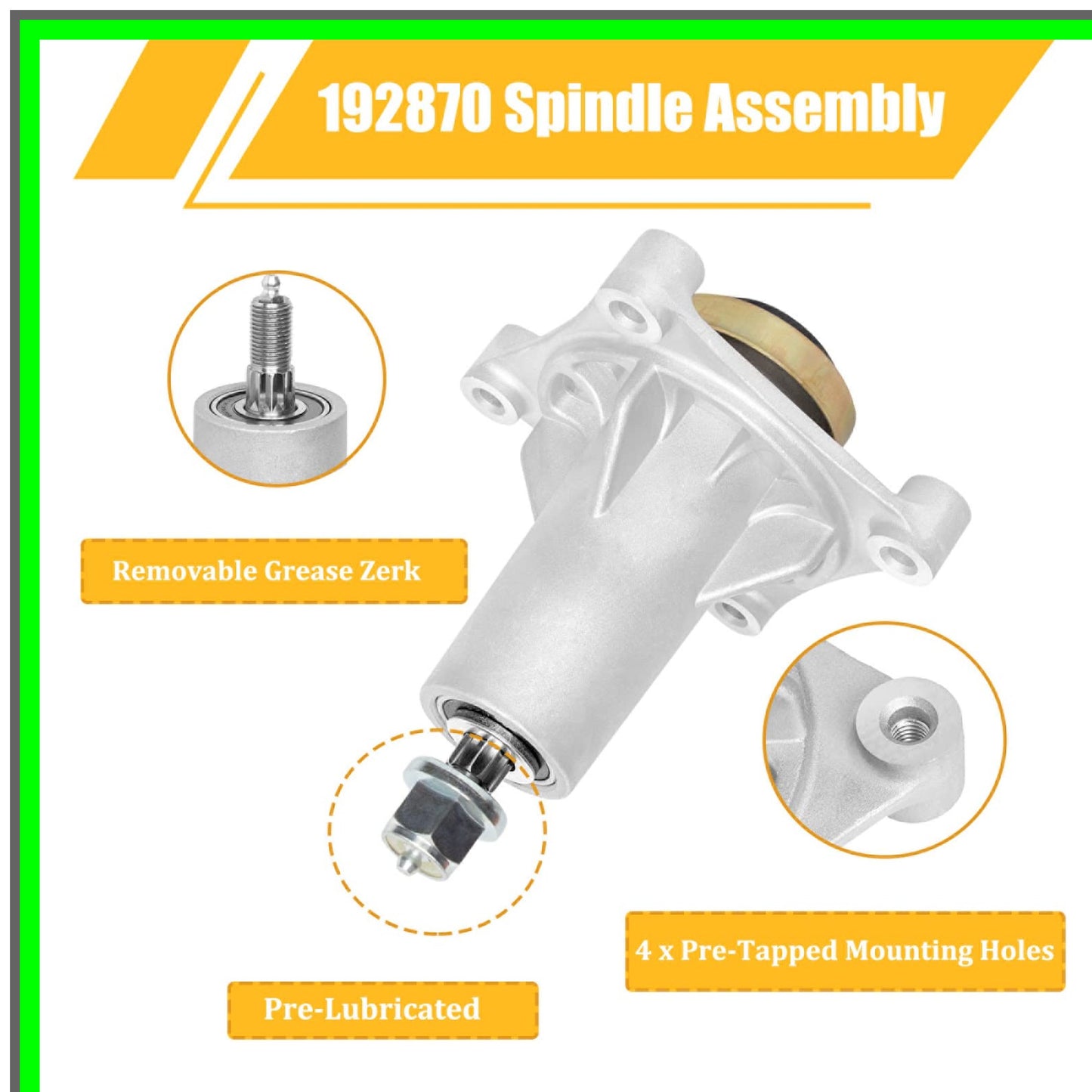 Mower Deck Spindle Assembly and Pulley Replacement for 46" 54" Models