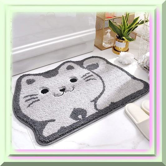 Animal Bathroom Rug 19" x 28" Microfiber Non-Slip