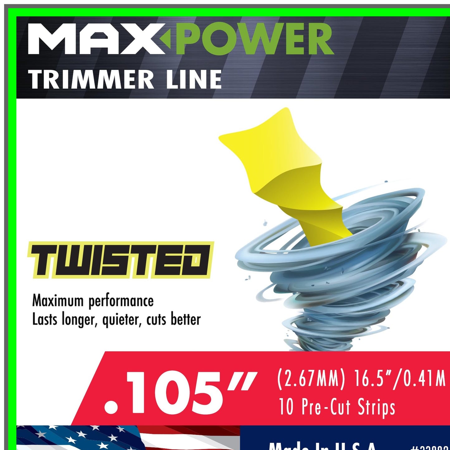 Twisted Trimmer Line 105-Inch Pre-Cut 10 Pack for Efficient Lawn Care