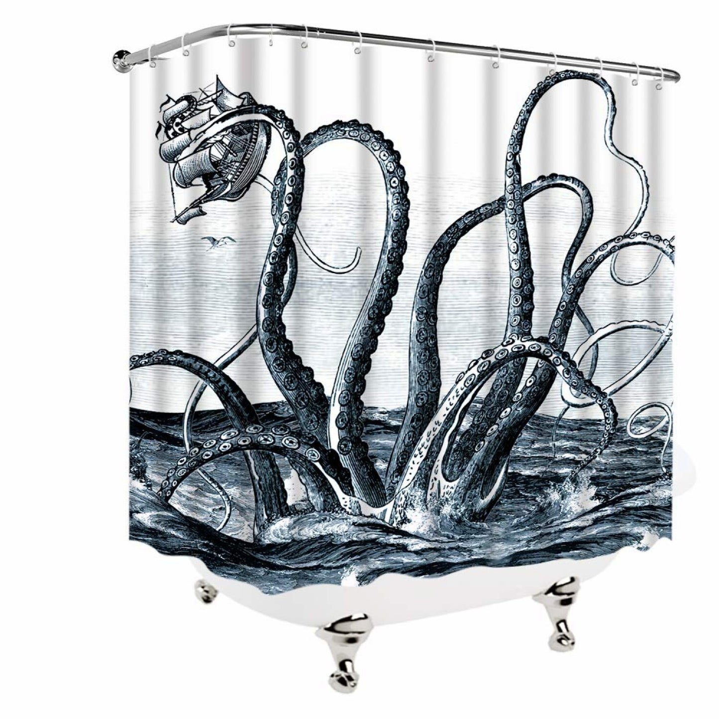 Octopus Tentacle Shower Curtain 180x70 Inch
