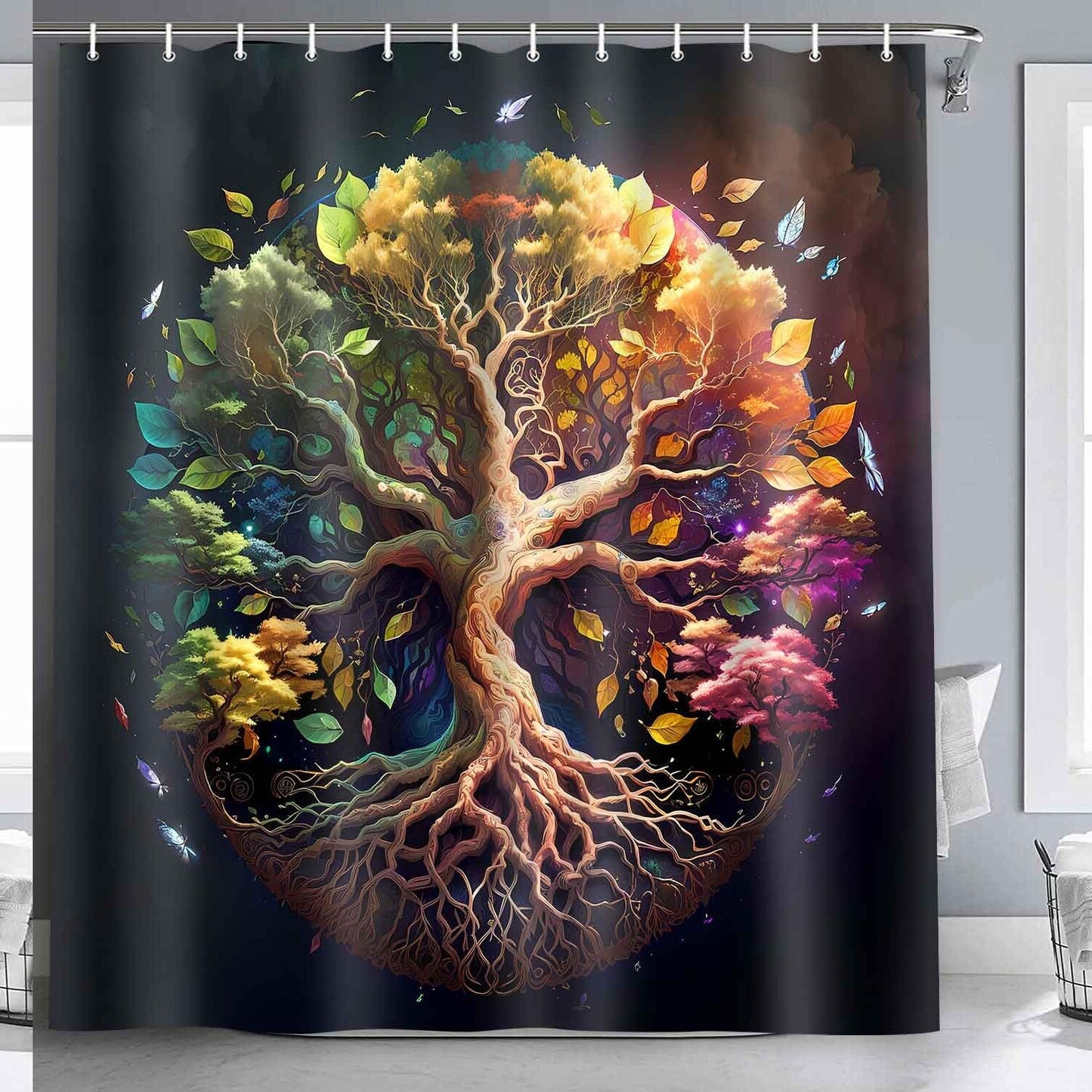 Fantacy Tree Shower Curtain 72x72 Inches