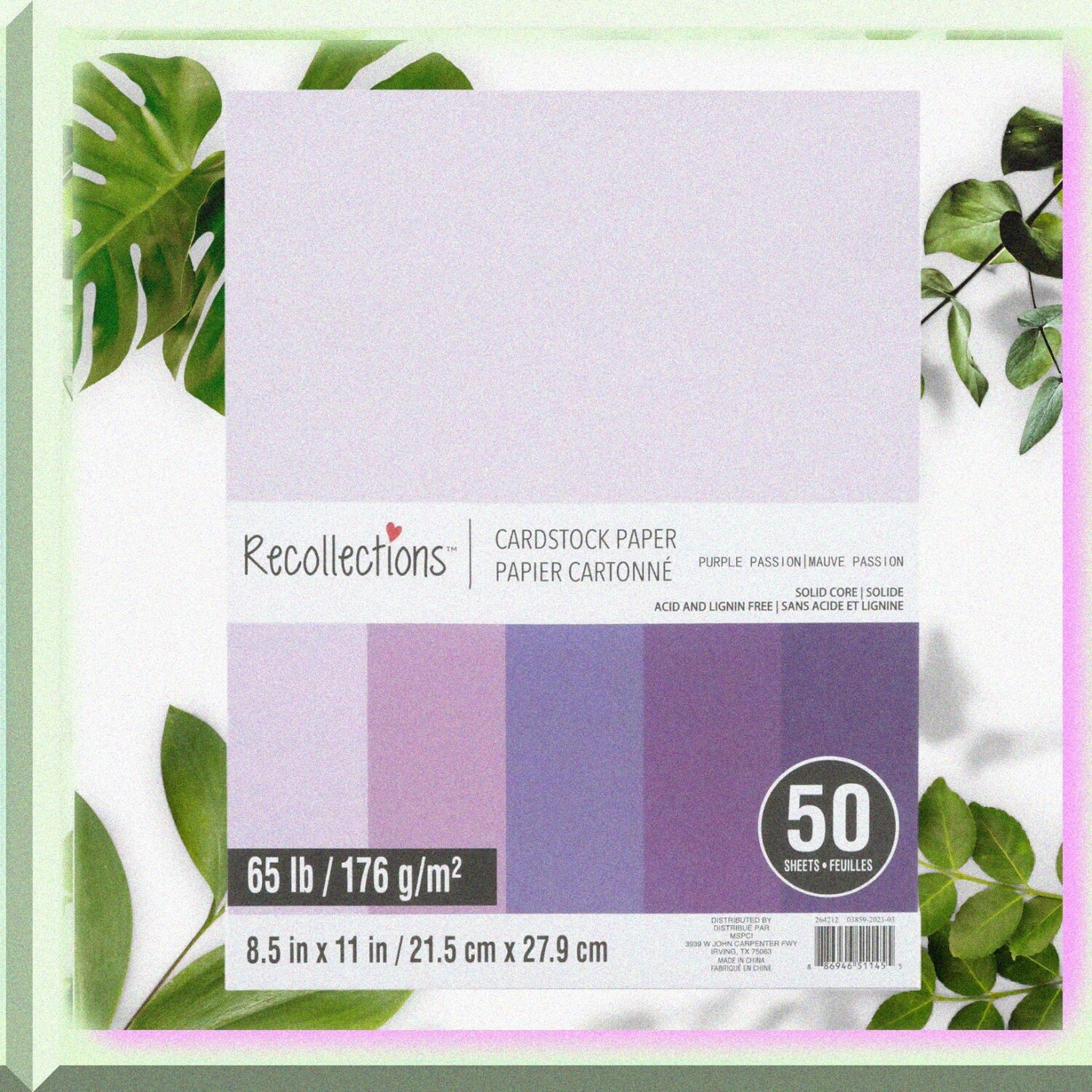 Purple Pion Cardstock Paper 8.5 x 11 50 Sheets