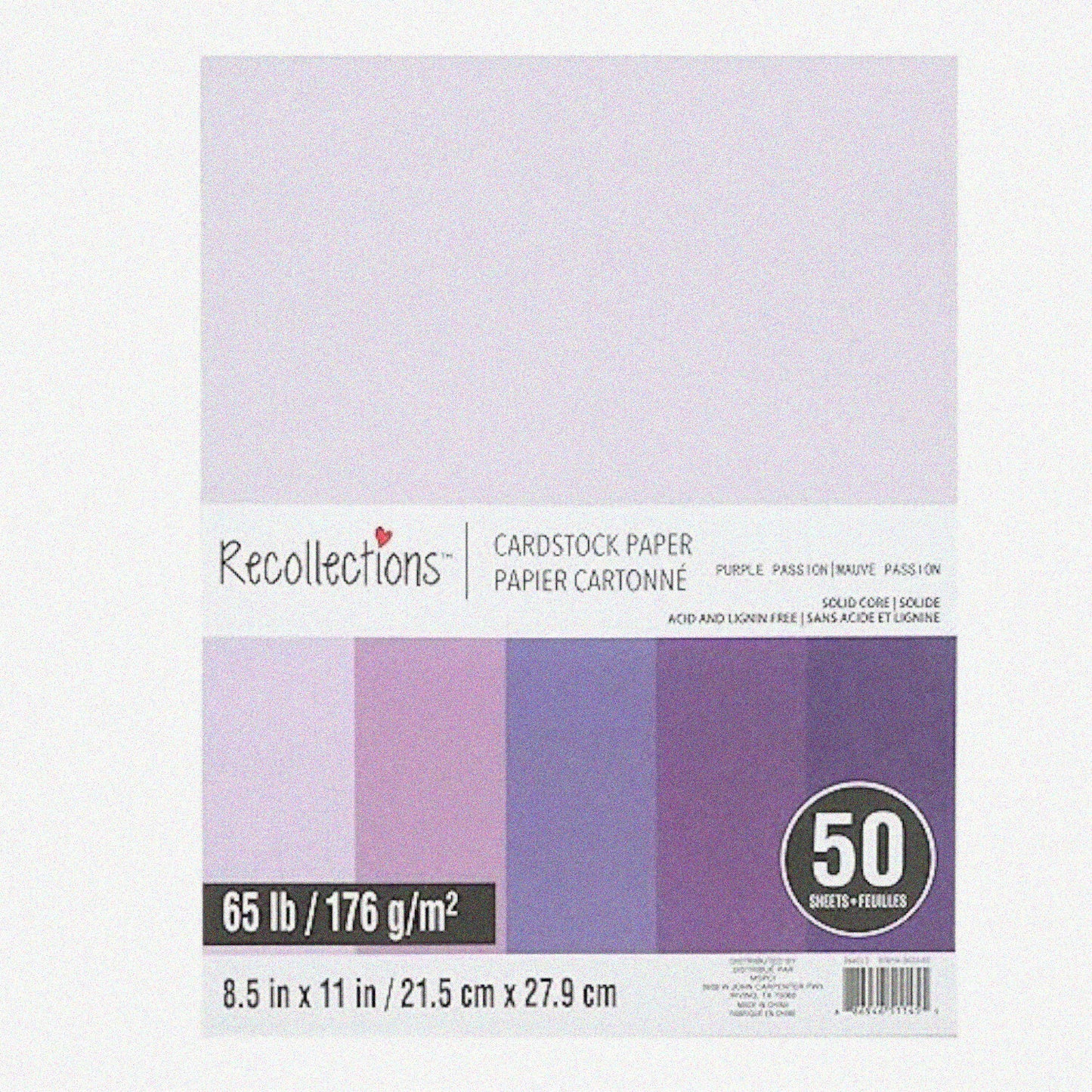 Purple Pion Cardstock Paper 8.5 x 11 50 Sheets