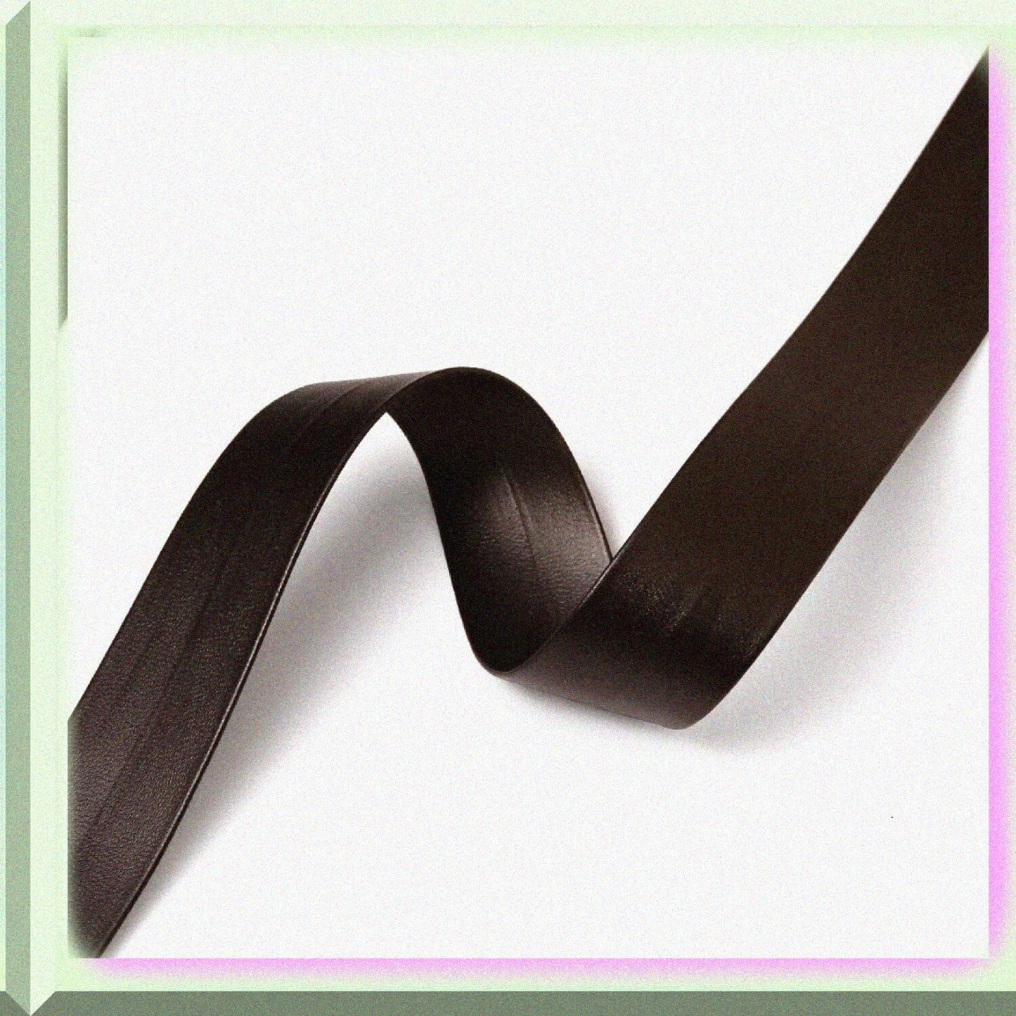 4-Yards Dark Brown Polyurethane Leather Fold-Over Trim 25mm