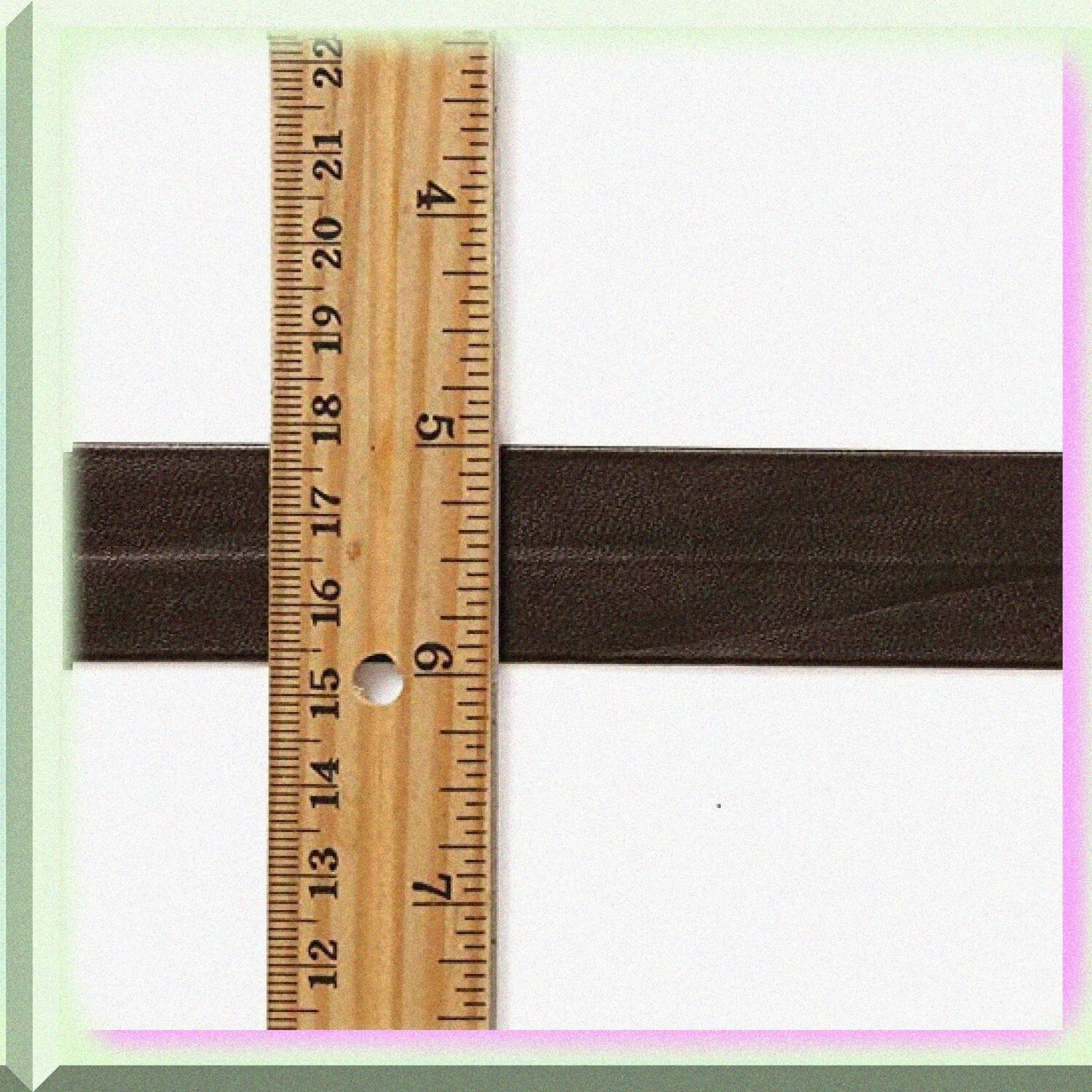 4-Yards Dark Brown Polyurethane Leather Fold-Over Trim 25mm