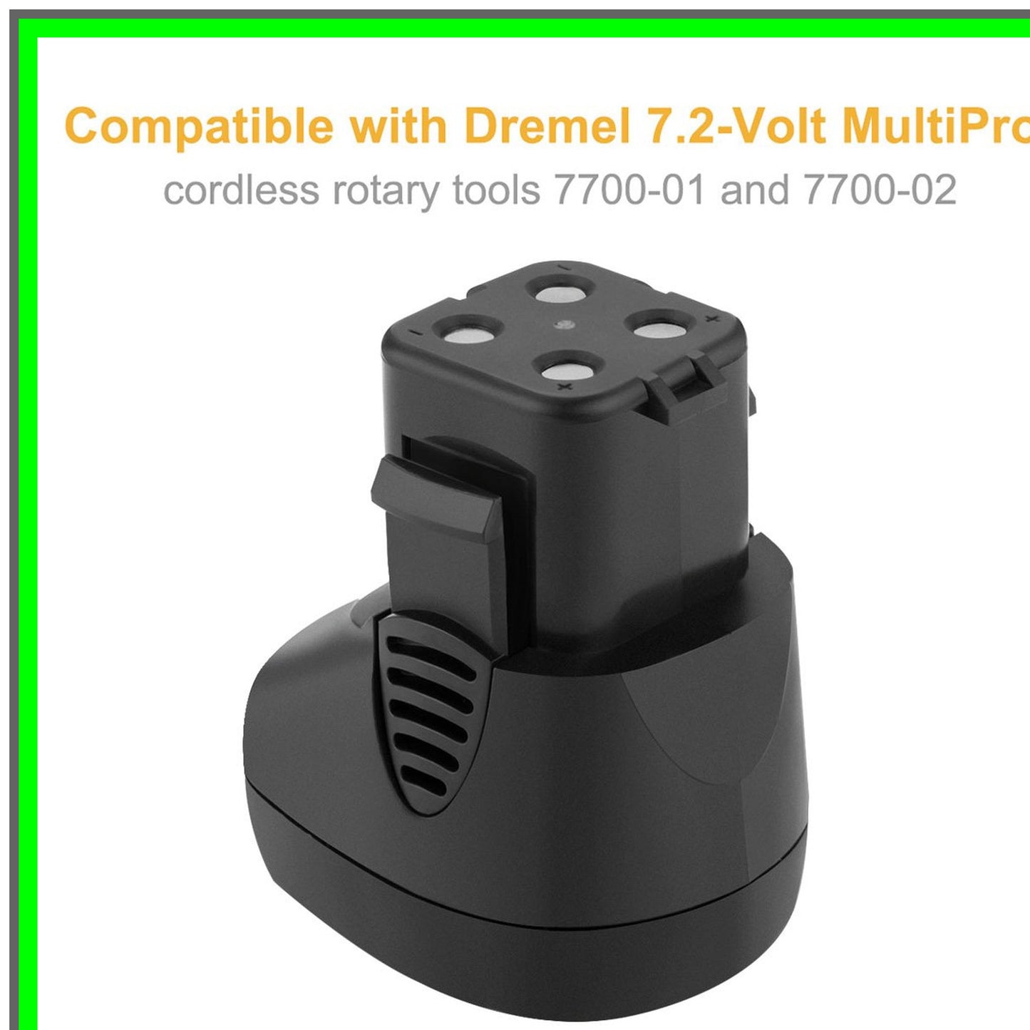 High Capacity 2-Pack 3.5Ah 7.2V Ni-MH Replacement Battery for Dremel Tools