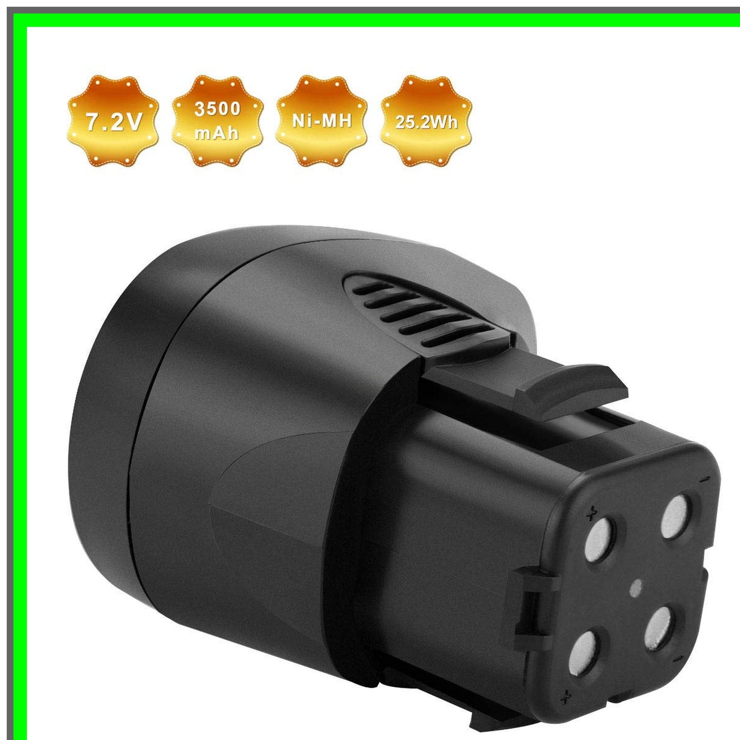 High Capacity 2-Pack 3.5Ah 7.2V Ni-MH Replacement Battery for Dremel Tools