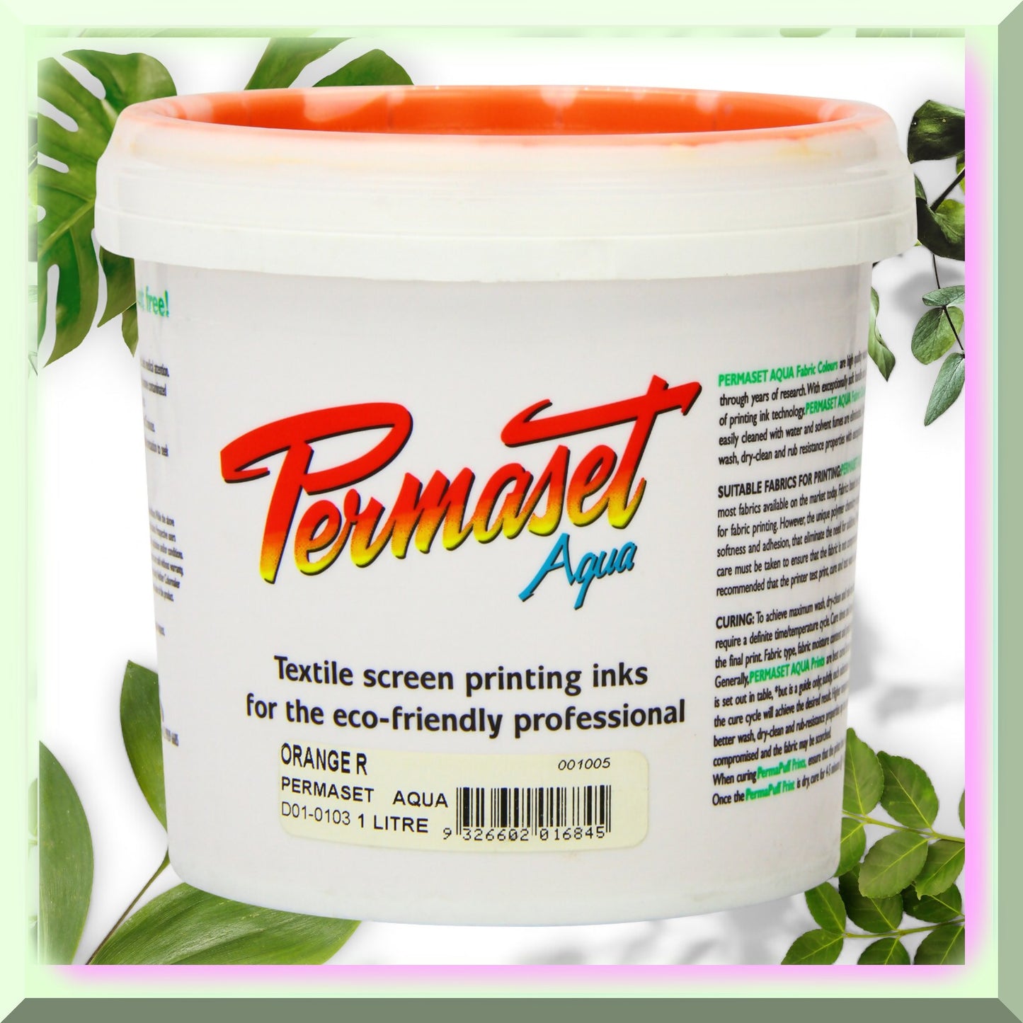 Orange Crush Fabric Ink 1L for Screenprinting