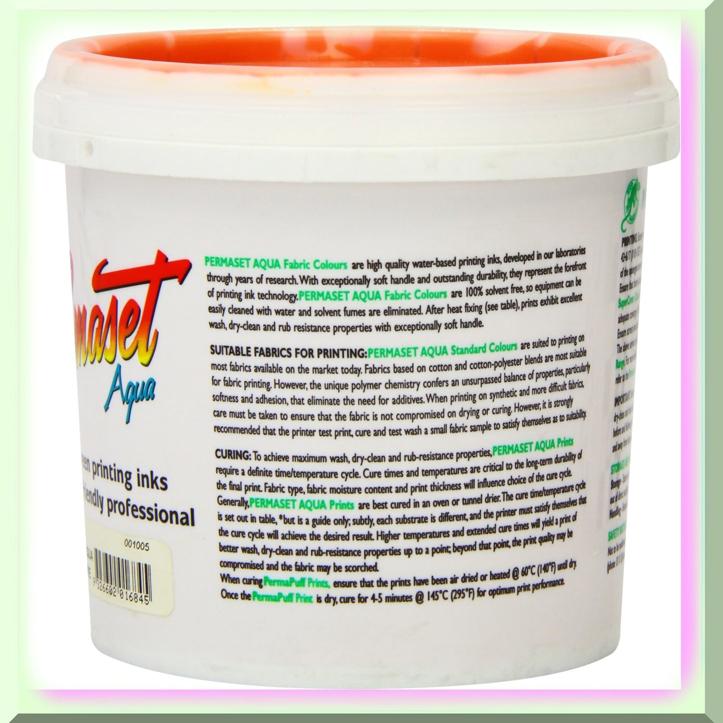 Orange Crush Fabric Ink 1L for Screenprinting