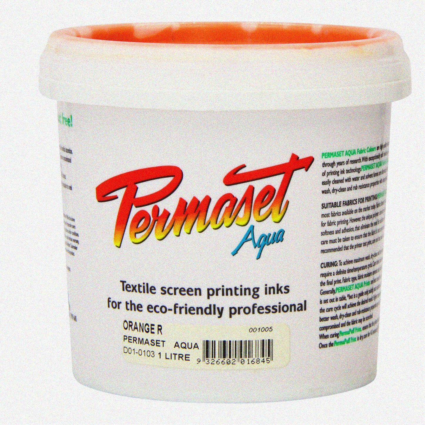 Orange Crush Fabric Ink 1L for Screenprinting