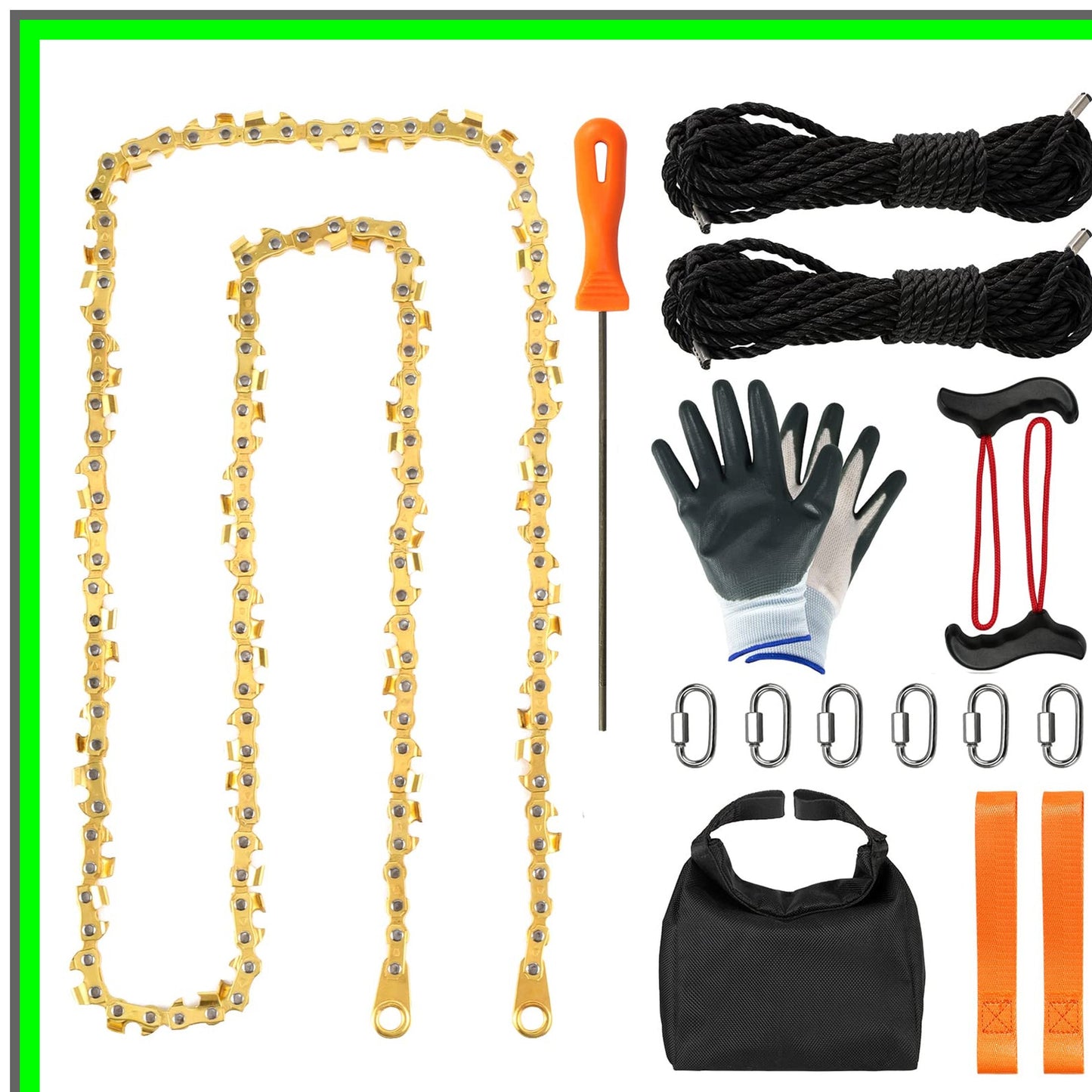 High Limb Rope Saw Kit with 70 Sharp Teeth for Effortless Tree Cutting