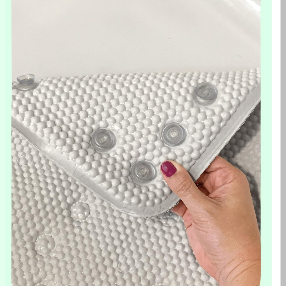 Anti-Slip White Bath Tub Mat 17"x36"