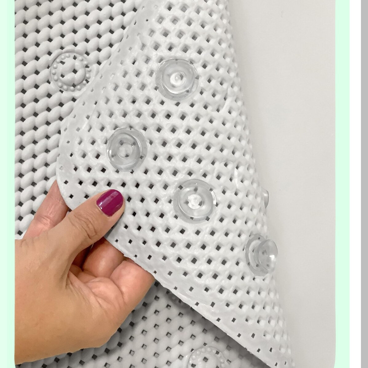 Anti-Slip White Bath Tub Mat 17"x36"
