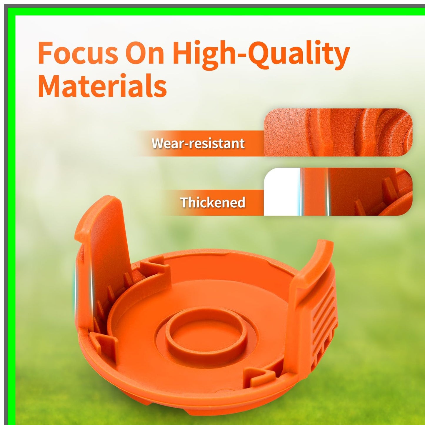 Trimmer Spool Cap Covers for Worx String Trimmers - 3-Pack Replacement