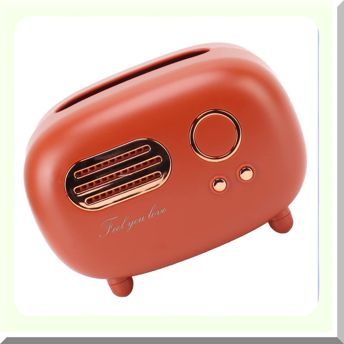 Retro Radio Tissue Box Cover Red
