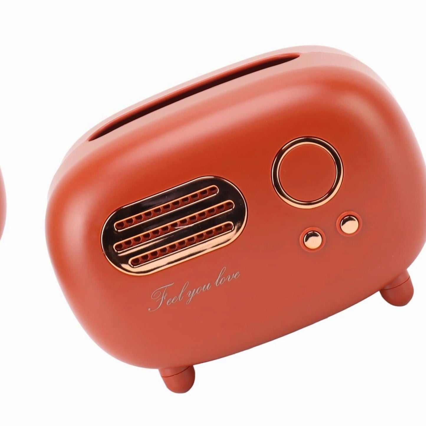 Retro Radio Tissue Box Cover Red
