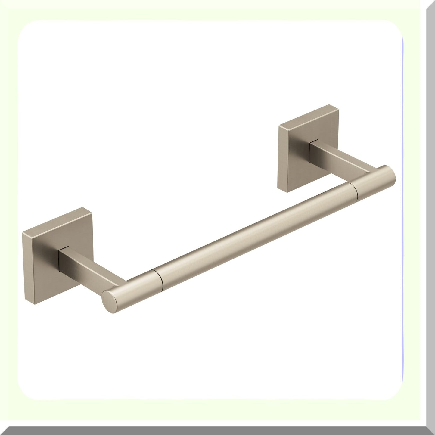 Triva 9" Brushed Nickel Bathroom Towel Bar