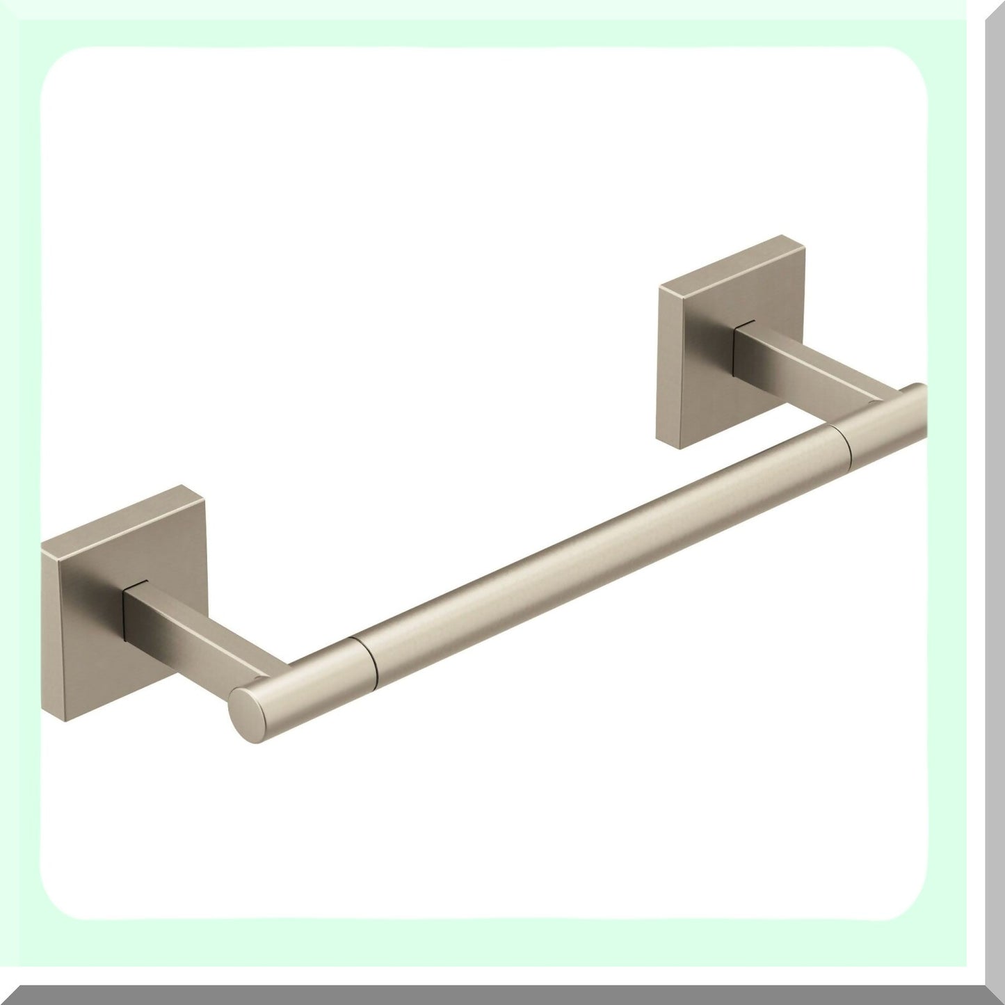 Triva 9" Brushed Nickel Bathroom Towel Bar