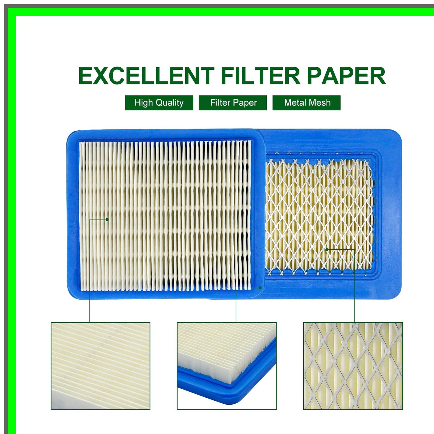 Dual Pack Air Filter for Briggs Stratton Toro Troy Bilt Lawn Mowers