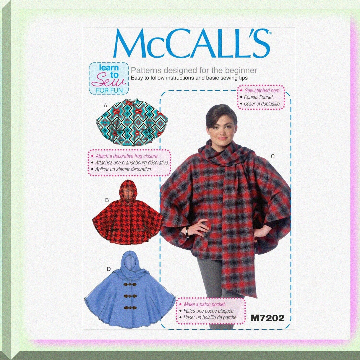 Rainbow Comfort Ponchos Multi-Color ZZ Size