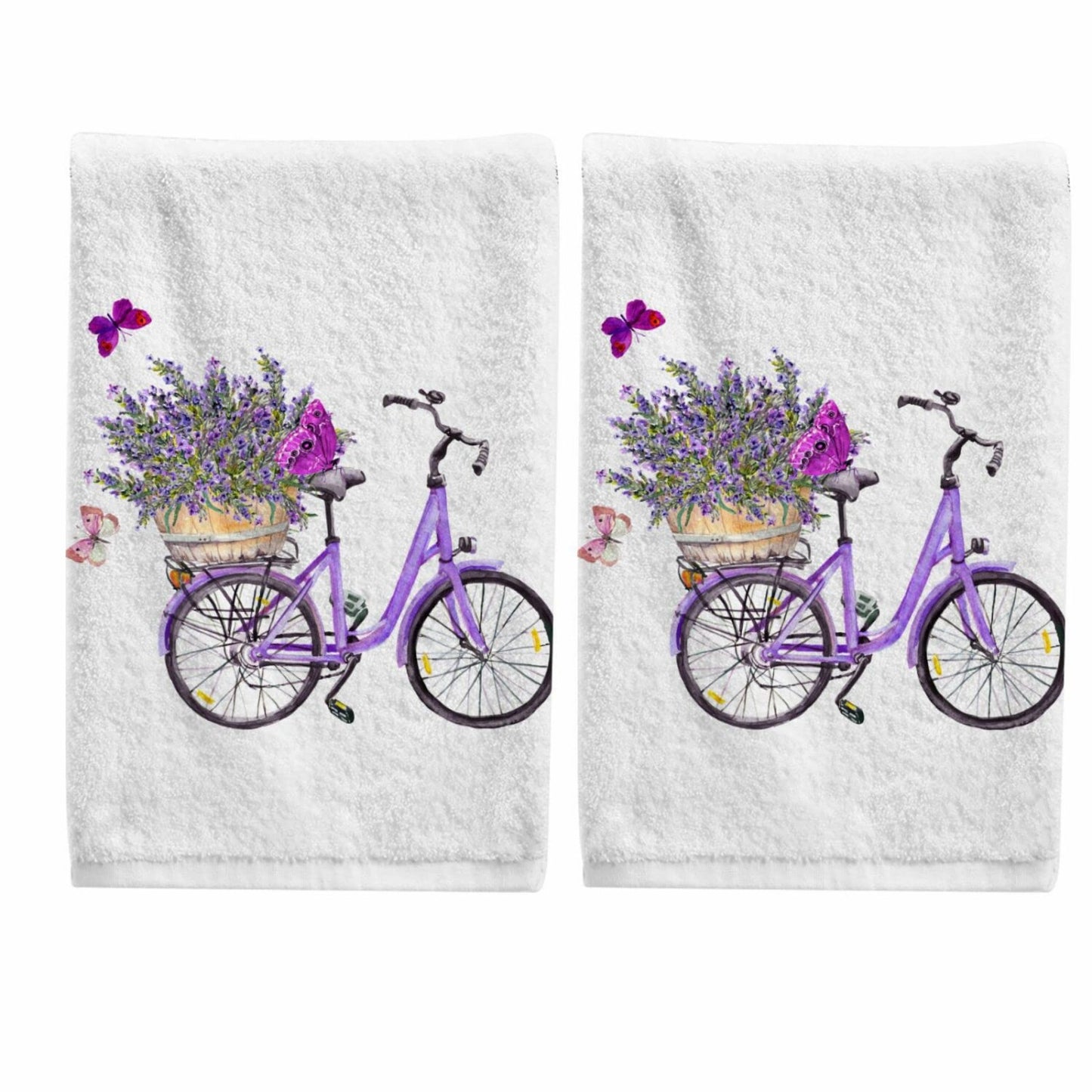 Lavender Hand Towels for Bathroom Set