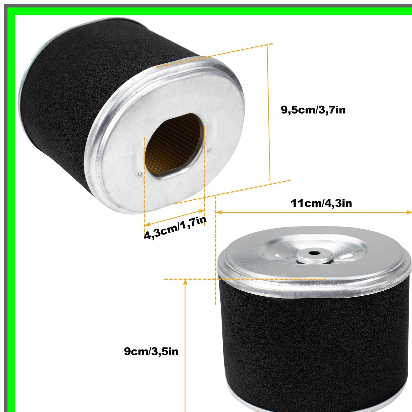 Honda Air Filter for GX340 GX390 Engines and Pressure Washers 17210-ZE3-505