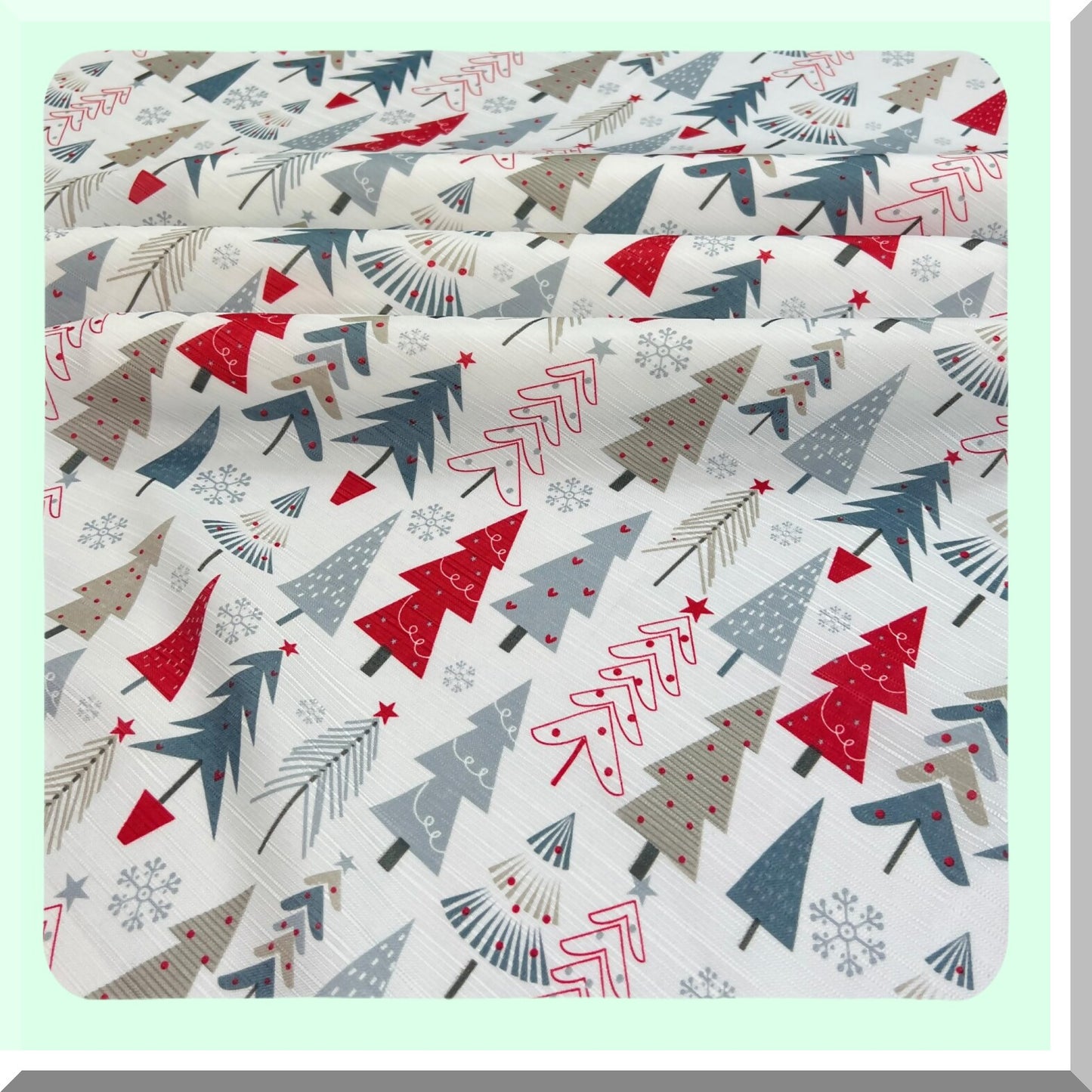 Holiday Winter Forest Fabric Shower Curtain