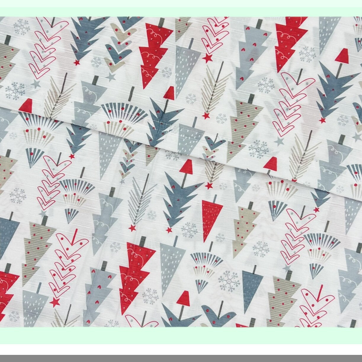 Holiday Winter Forest Fabric Shower Curtain