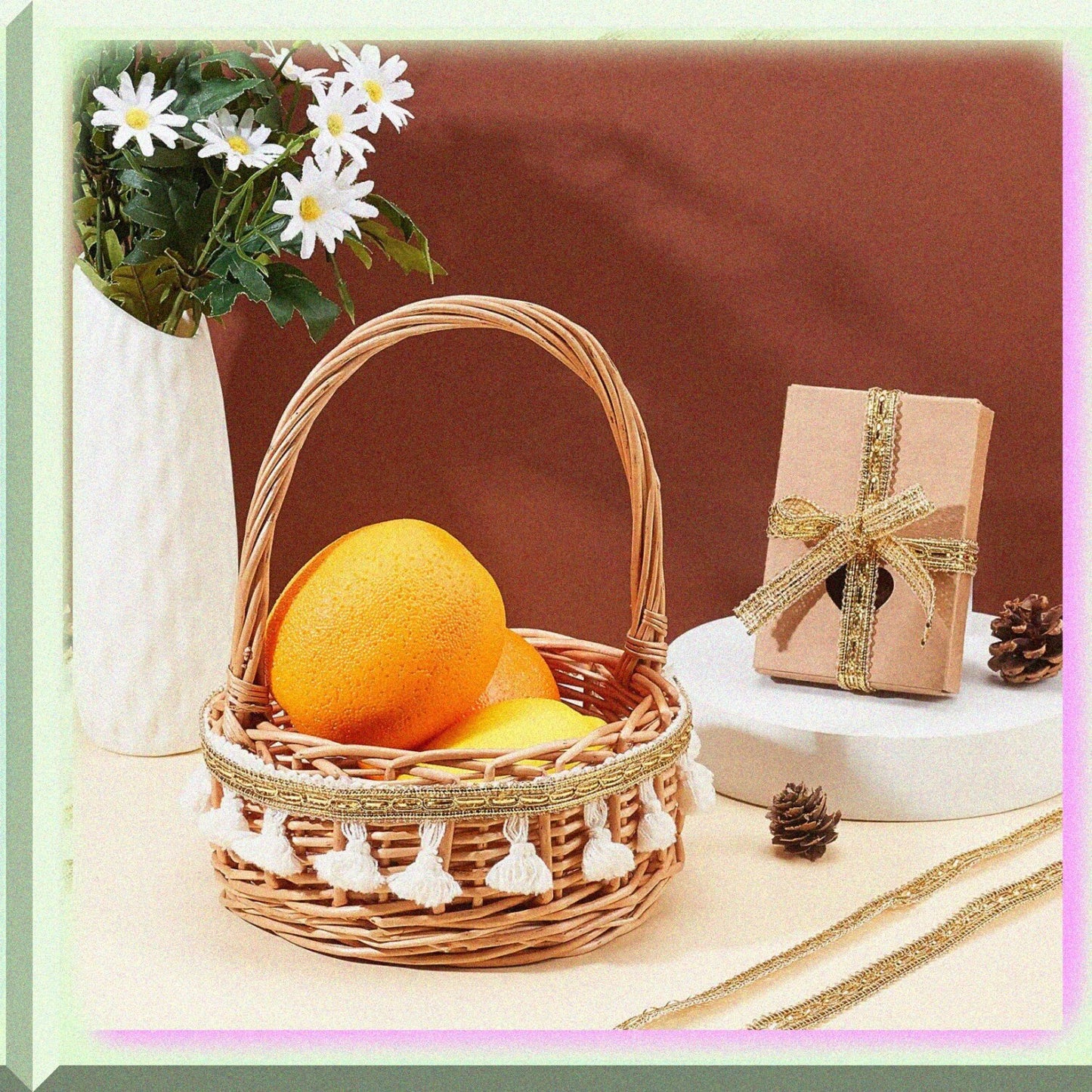 21.8 Yards Gold Shiny Lurex Gimp Braid Trim 14mm