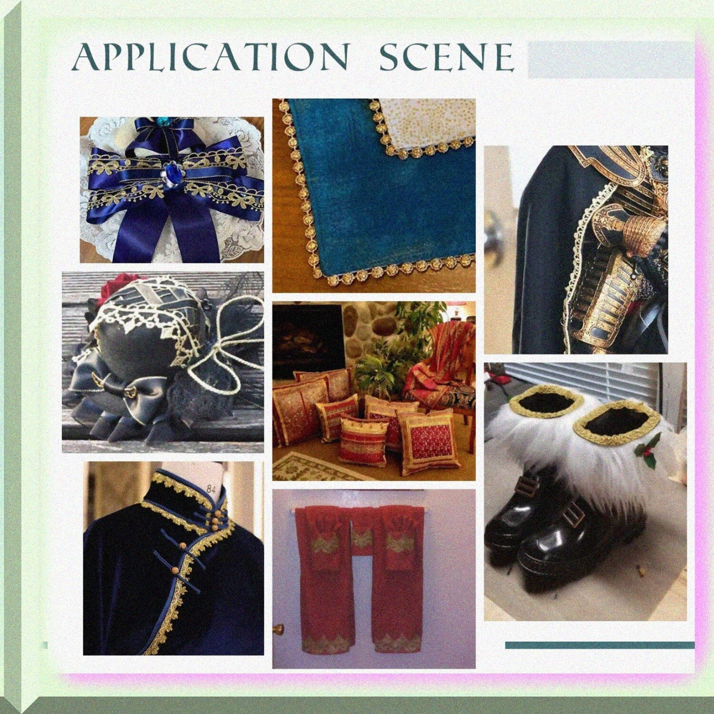 21.8 Yards Gold Shiny Lurex Gimp Braid Trim 14mm