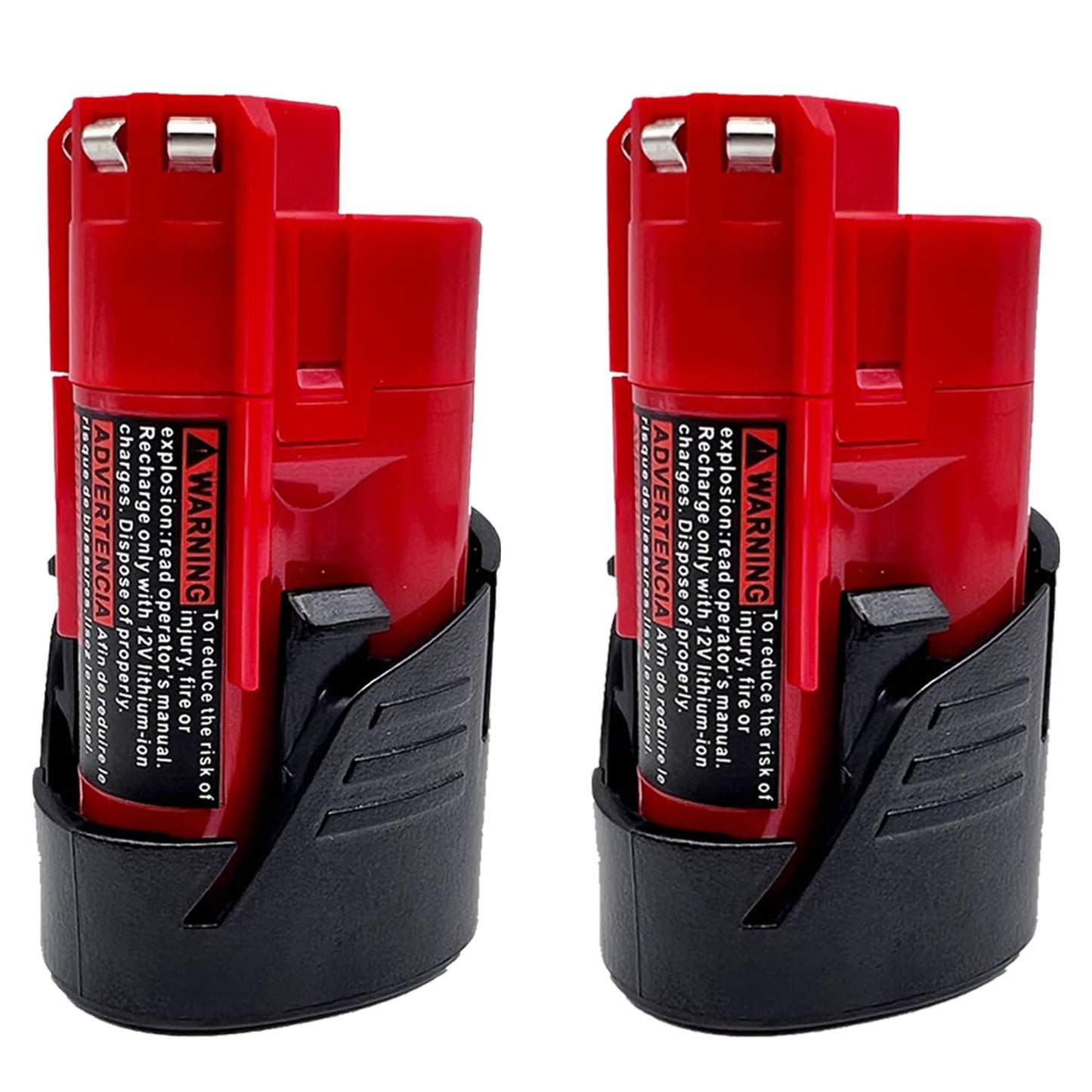 12V 3.0Ah Battery Replacement for Milwaukee Power Tools - 2 Pack