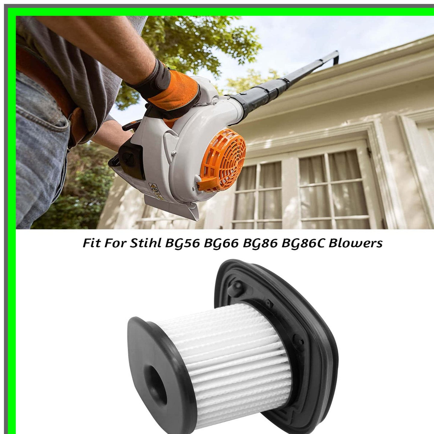 Heavy Duty Filter Kit for STIHL BG56 BG66 BG86 Blower Replacement Parts