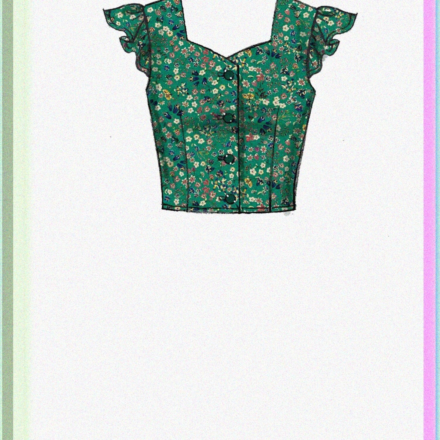 Sewing Kit for 4 Women's Blouses, Sizes 6-14