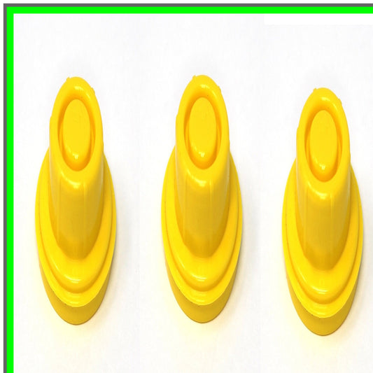 Yellow Spout Caps for Gas Cans - 3 Pack Top Hat Style Replacement