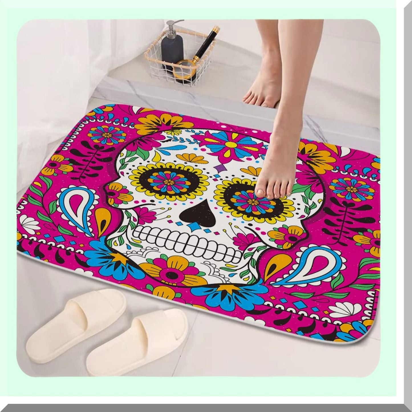 Sugar Skull Day of The Dead Shower Curtain Set