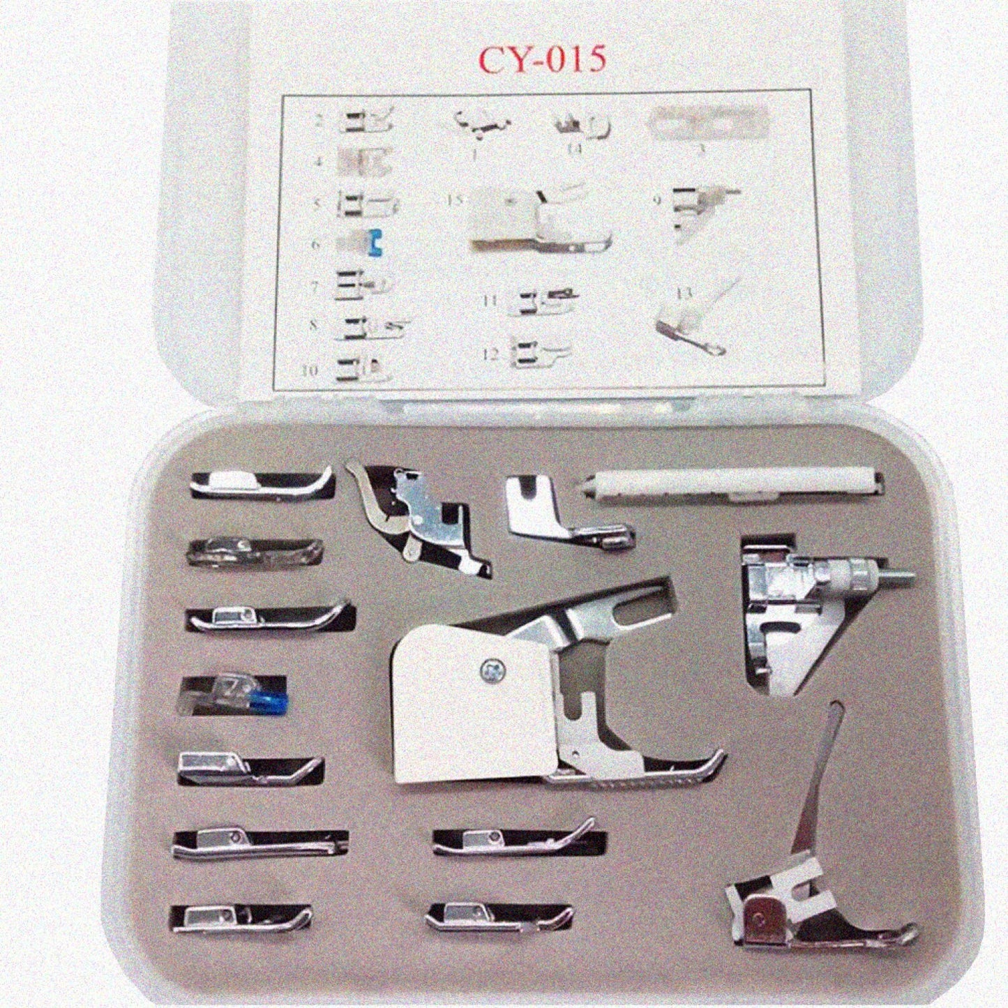 15-Piece Low Shank Presser Foot Kit for Sewing Machines