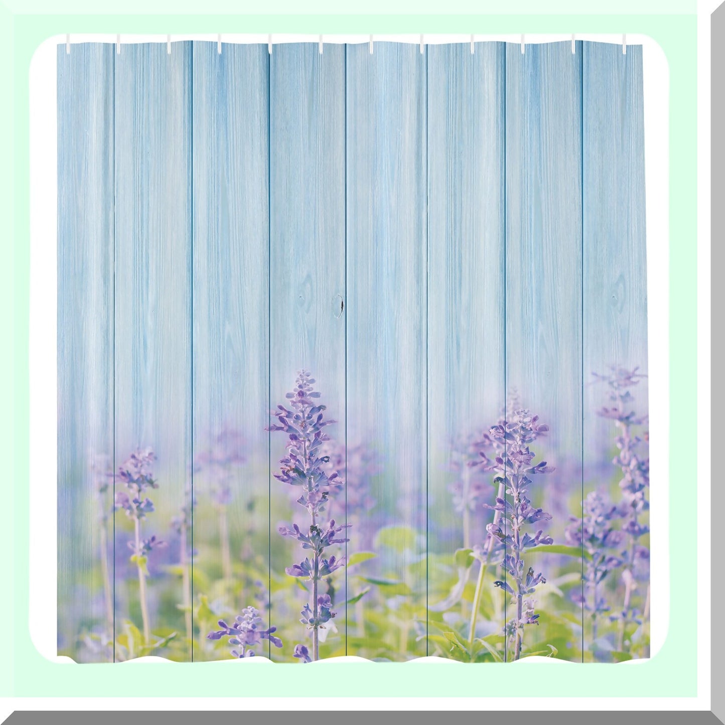 Floral Shower Curtain 69x70 Lilac Blue