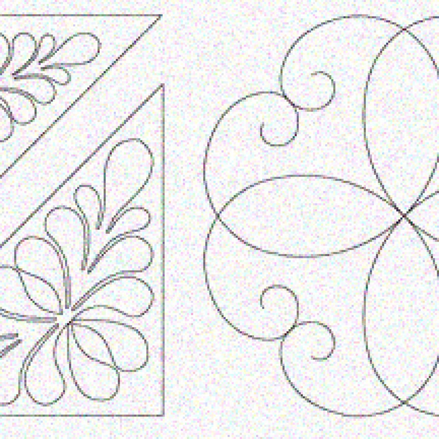 Quilting Motif and Triangular Design Stencils Set of 2