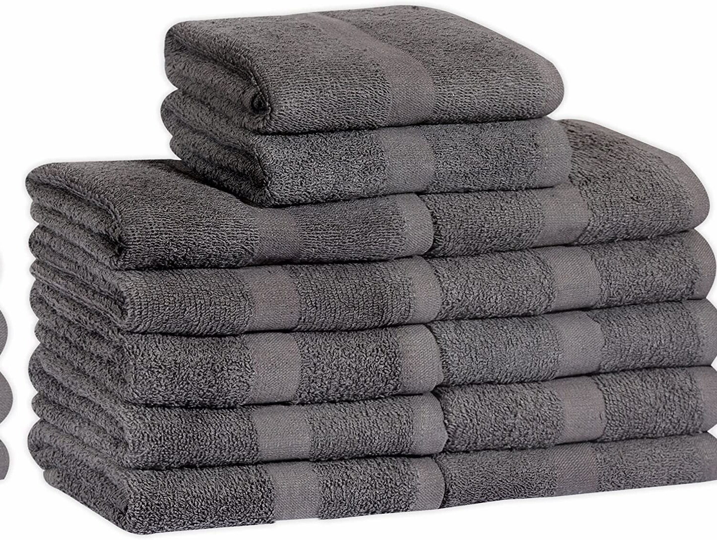 Dark Gray 24 Pack Cotton Hand Towels 16x27