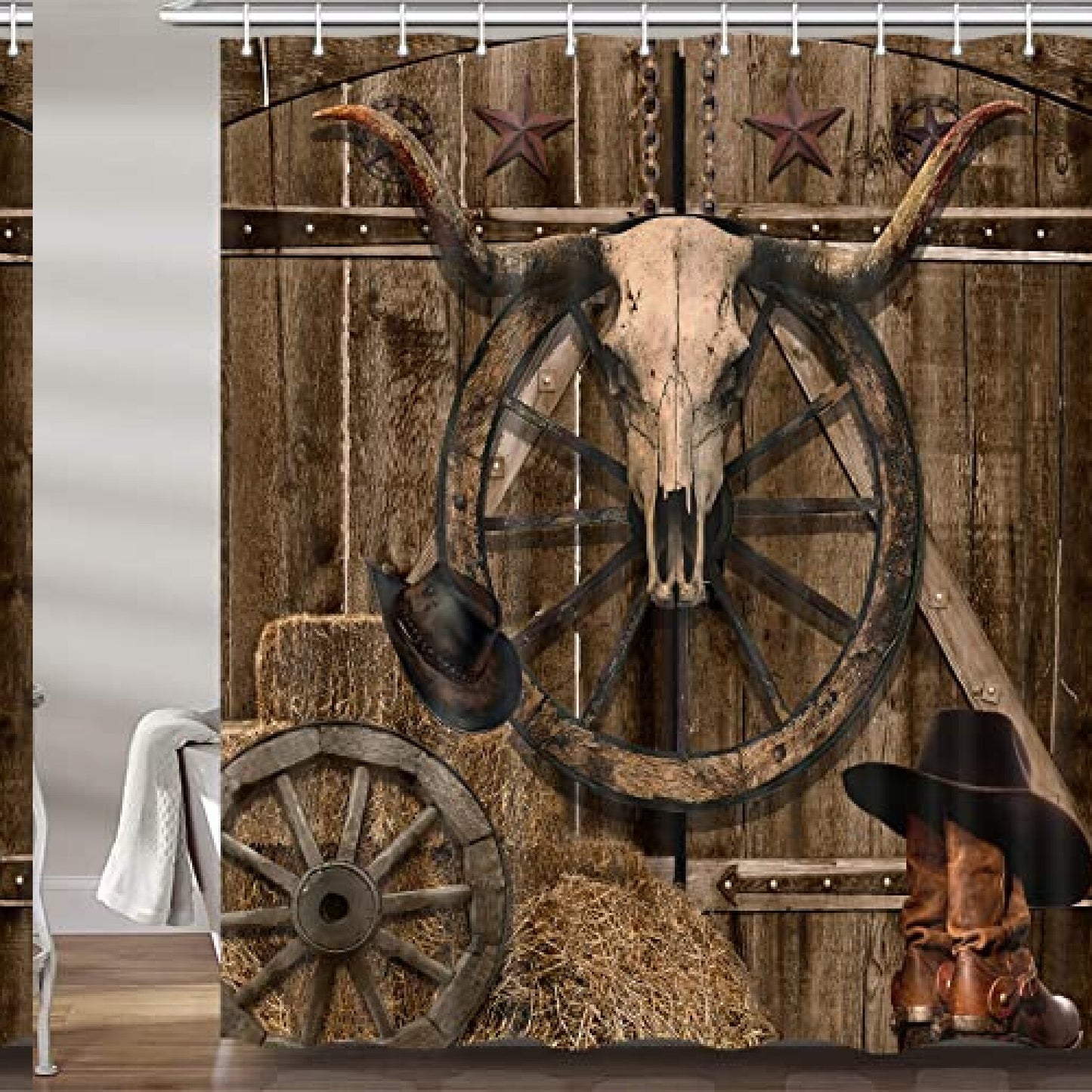 Western Cowboy Shower Curtain 72x72 inch