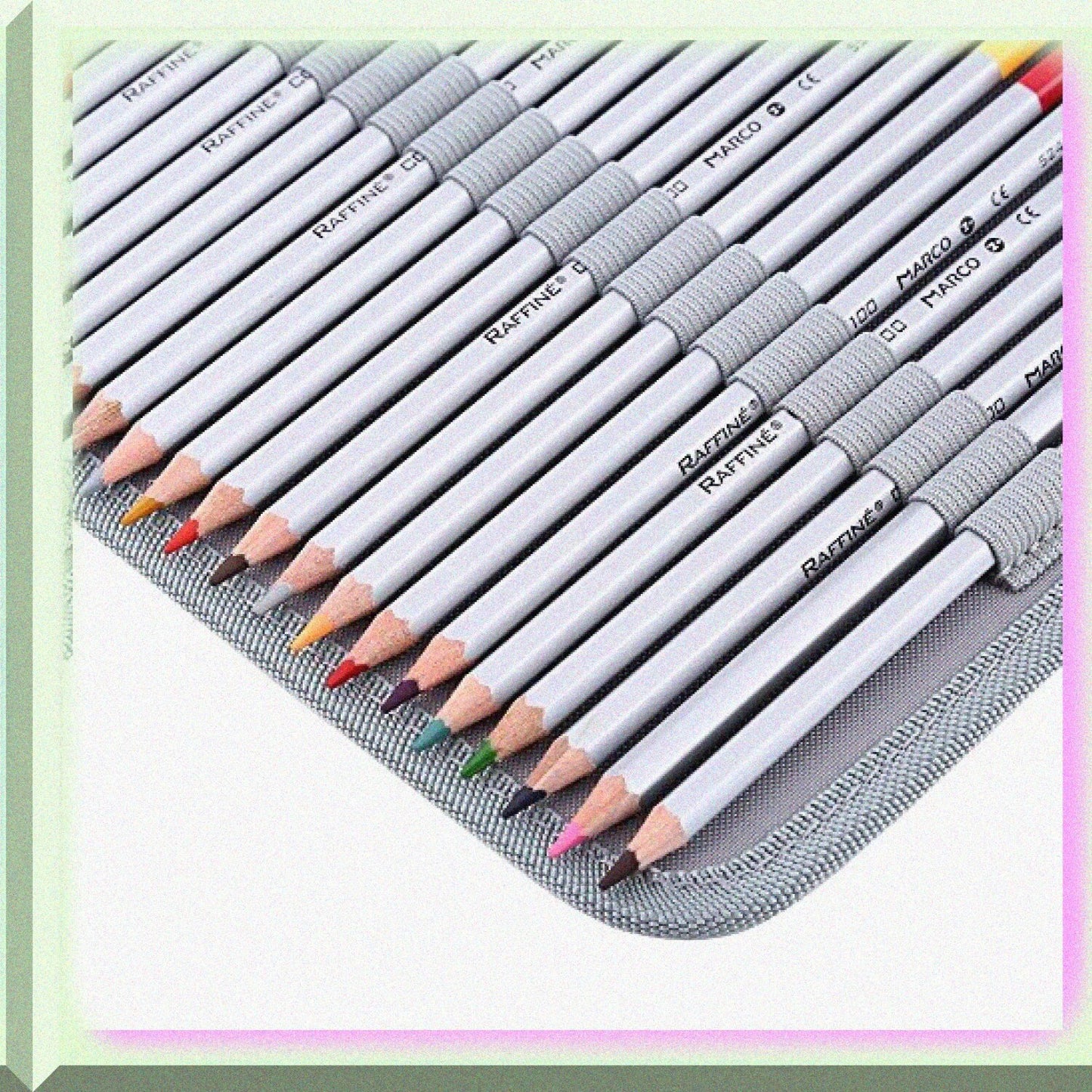 150 Slots PU Leather Fabric Pencil Case