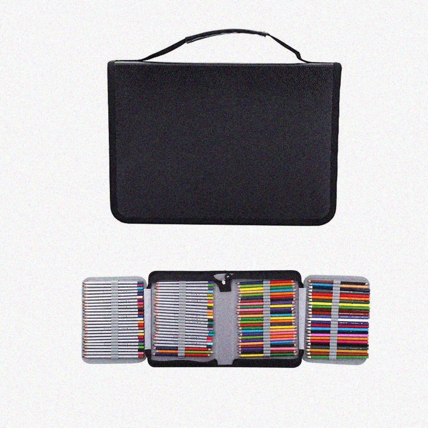 150 Slots PU Leather Fabric Pencil Case