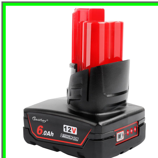 12V 6Ah Lithium-ion Replacement Battery for Milwaukee Power Tools