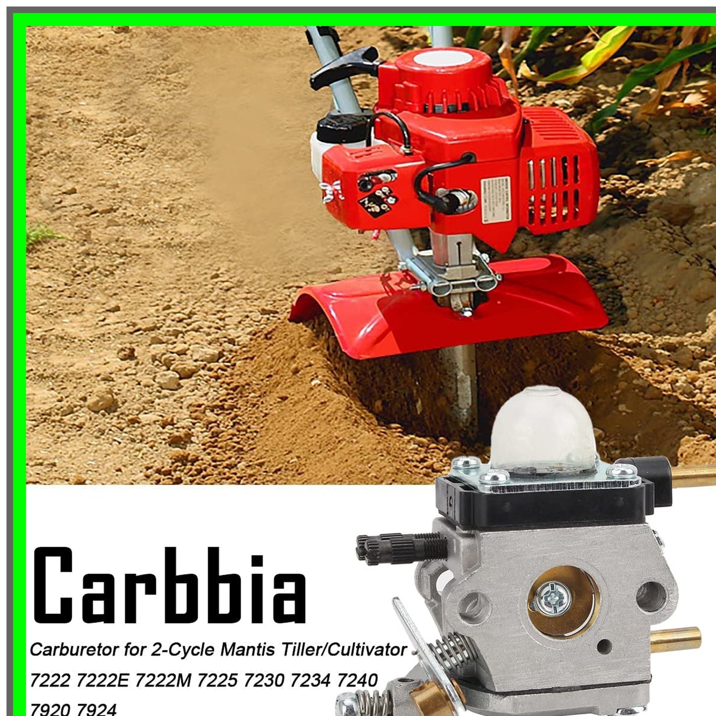 2-Cycle Mantis Tiller Carburetor and Air Filter Repower Kit