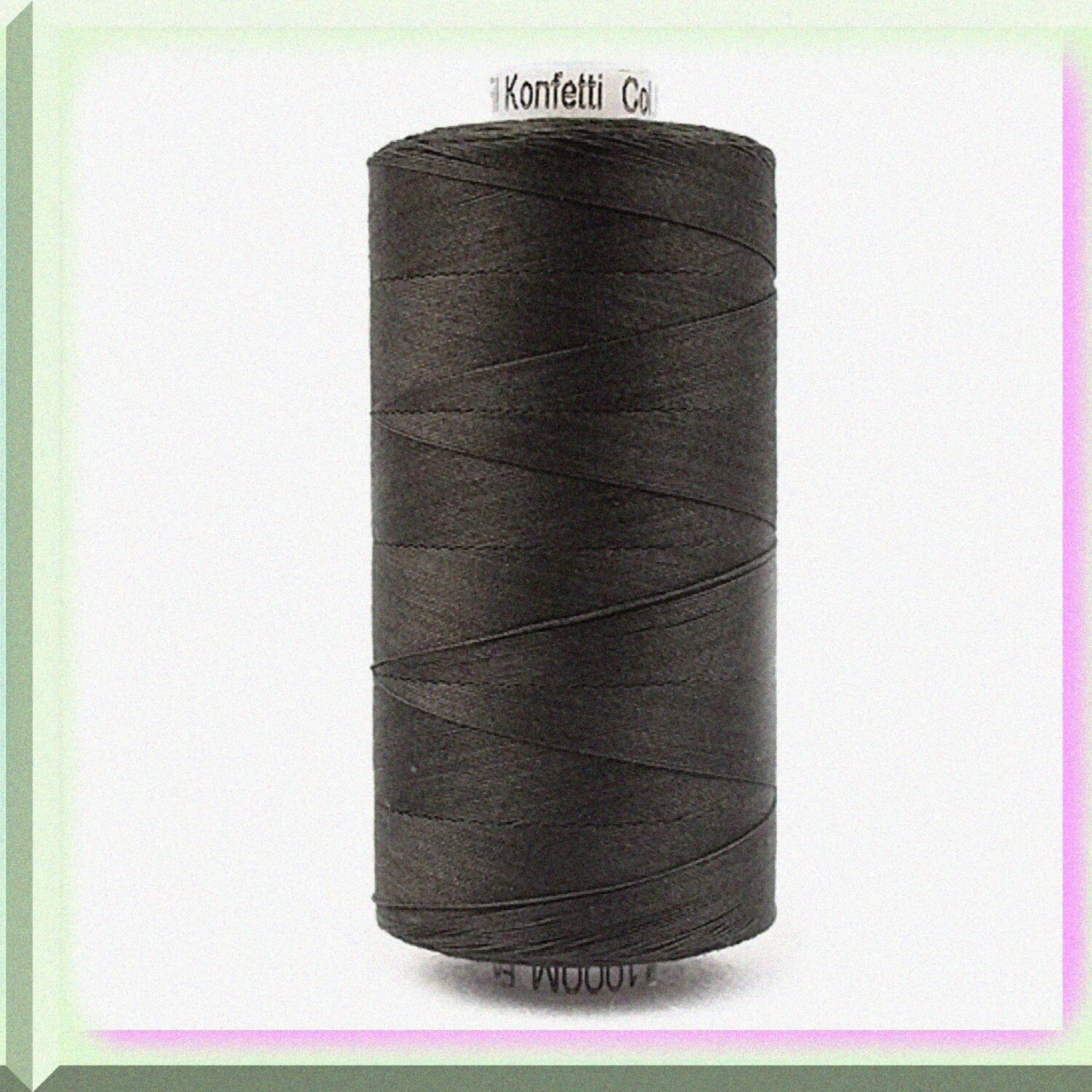 Konfetti Thread Black 50wt Egyptian Cotton 1093 yards