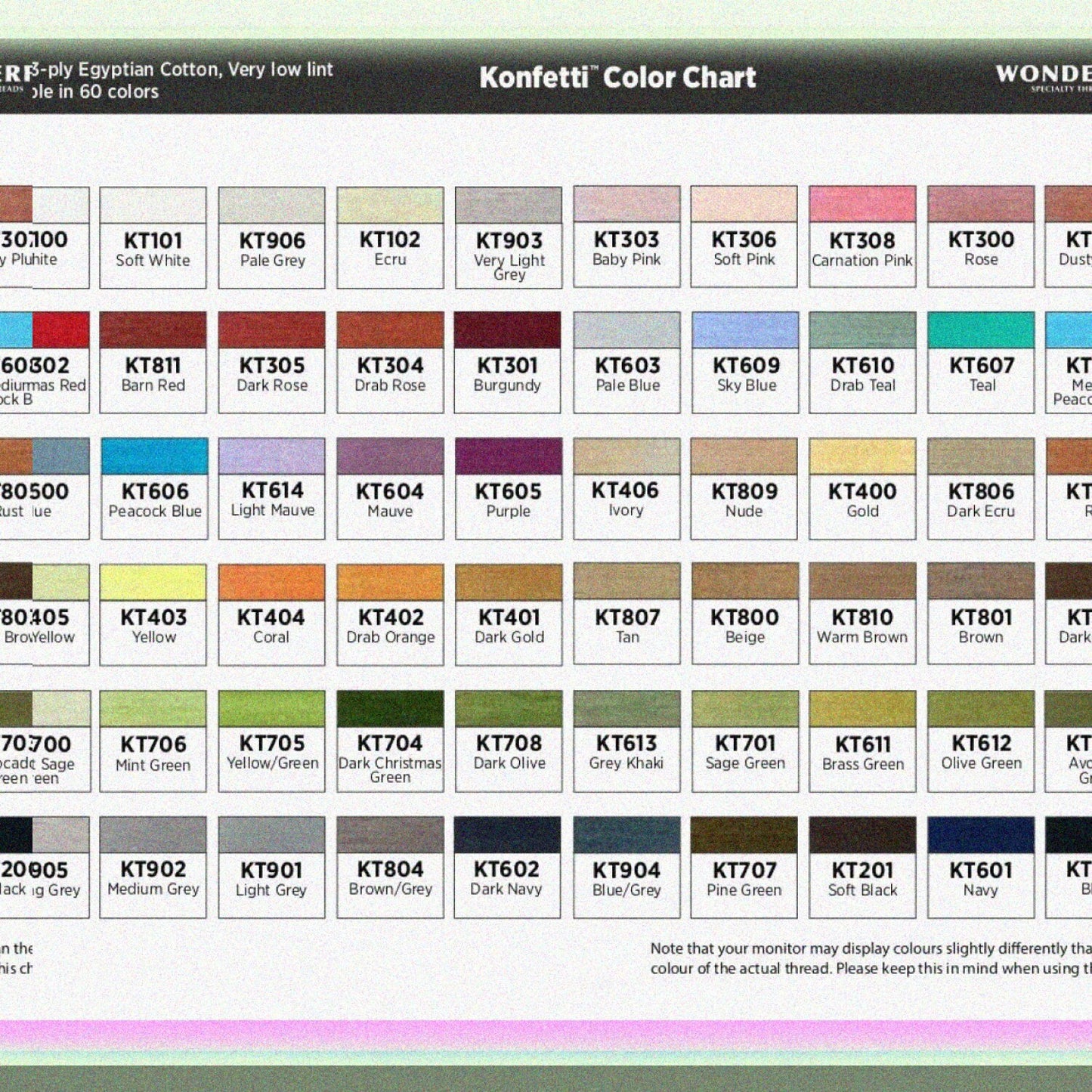 Konfetti Thread Black 50wt Egyptian Cotton 1093 yards