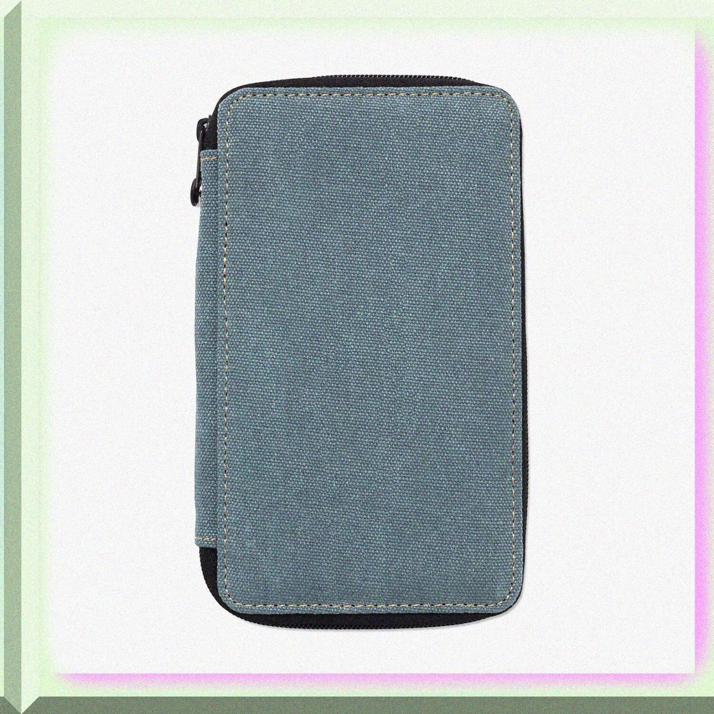 Canvas Storage Case for Pencils, Markers, Pens, Art Supplies, Steel Blue
